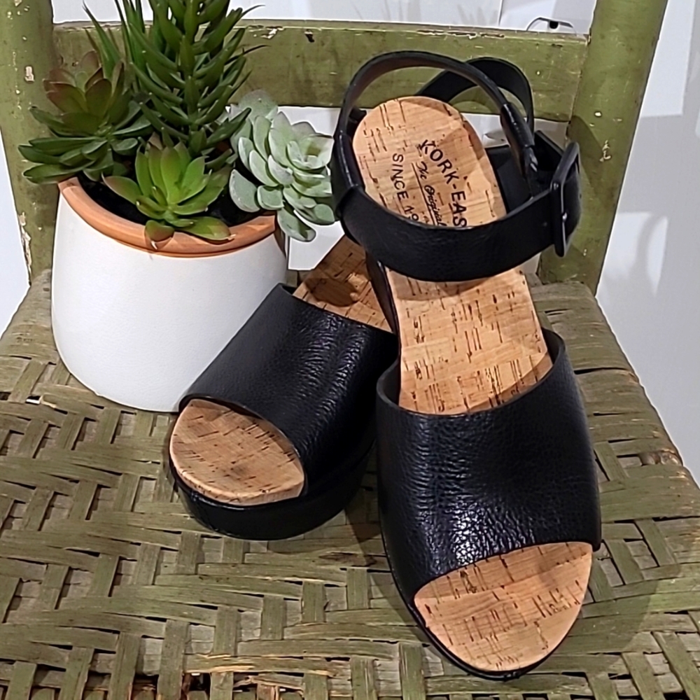Kork-Ease Leather Wedges